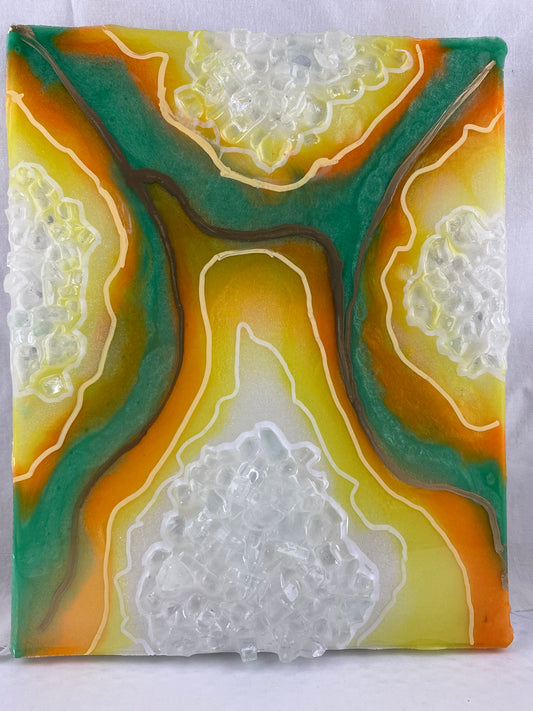 Green and Orange Geode