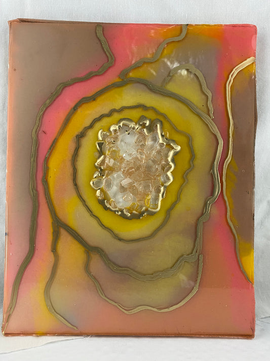 Orange and Gold Geode