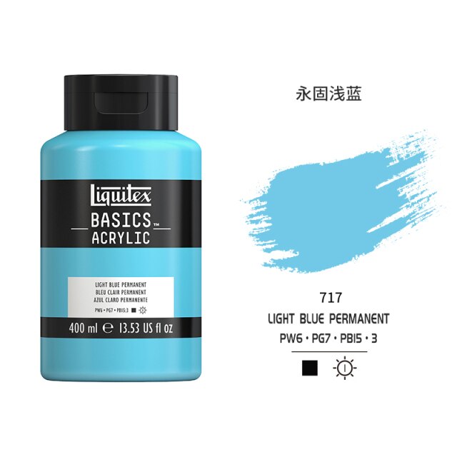 Acrylique BASICS 400ml - Bleu clair permanent - Liquitex